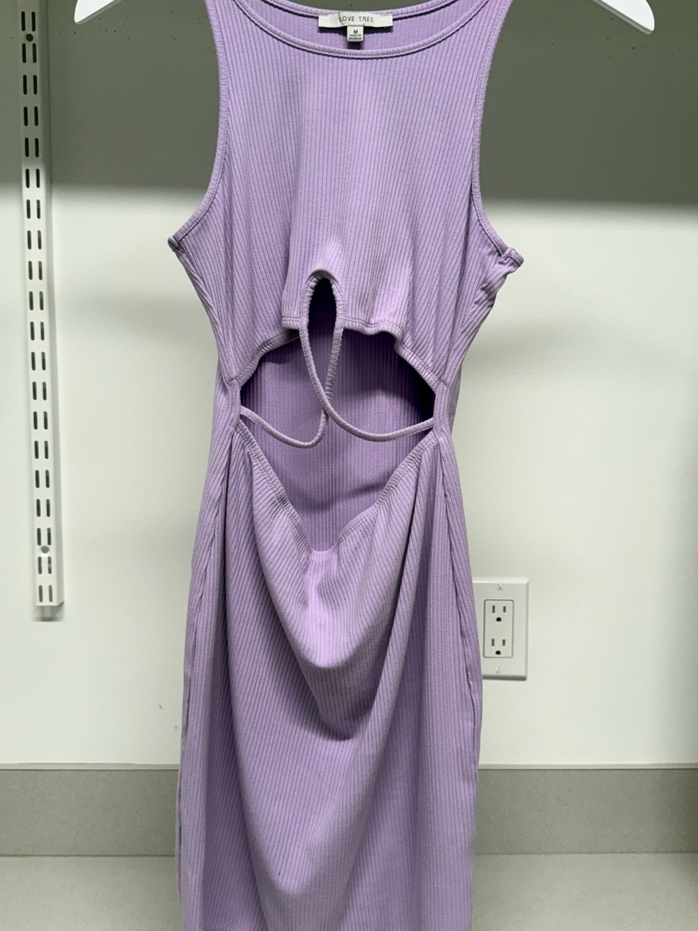 Love Tree Lavender Ribbed Tank Dress